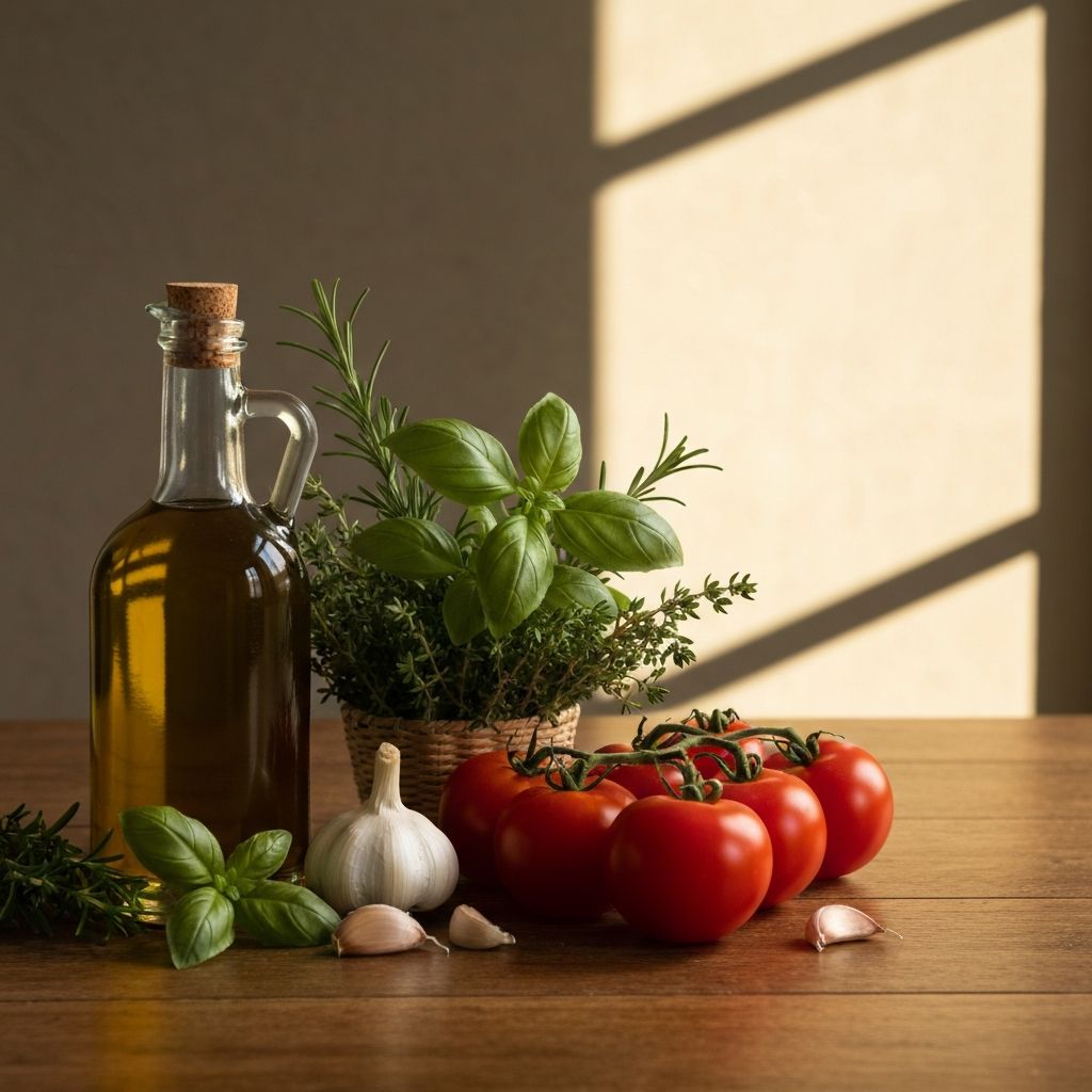 Mediterranean ingredients and preparation